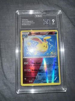 TAG 9 MINT Azumarill 77/114 Reverse Holo *SHINY* Pokemon XY Steam Siege LOW POP - Image 1