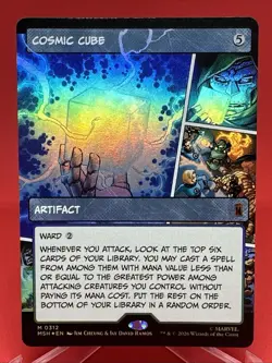 Cosmic Cube Showcase (Borderless) (0312) Marvel Super Heroes MTG Foil Near Mint - Image 1