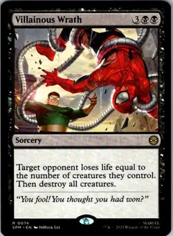 Villainous Wrath 74 Rare Marvel's Spider-Man Magic: The Gathering Near Mint - Image 1