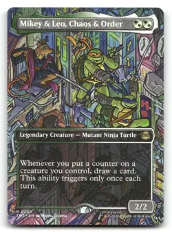 Mikey & Leo, Chaos & Order (Borderless) 0200 TMNT NM/M MTG - Image 1