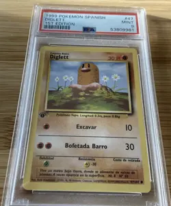 1999 Pokemon Spanish Diglett 1st Edition #47 PSA 9 - Image 1