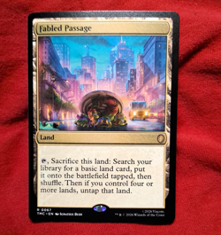 Magic: The Gathering Fabled Passage TMNT Commander Rare Land Foil Alt Art 0067 - Image 1