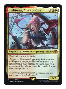 Lightning Army of One 233 Foil MTG Final Fantasy Prerelease - Image 1