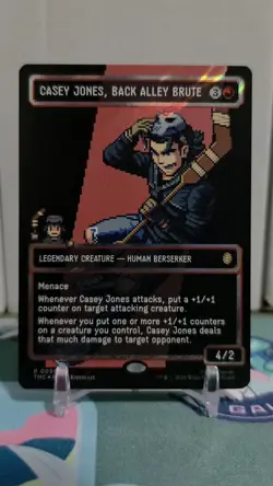 Magic: The Gathering Casey Jones, Back Alley Brute 0090 Rare Foil Full Art - Image 1