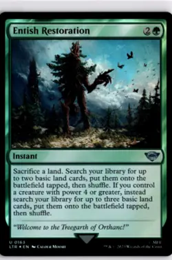 MTG LTR *Foil Entish Restoration 163 U NM Lord of The Rings Magic - Image 1