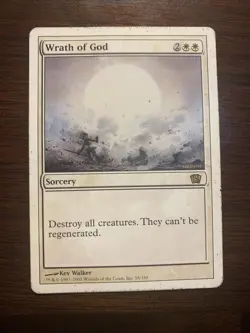 MTG MP Wrath Of God Eighth 8th Edition White Sorcery EDH Commander Vintage Legac - Image 2