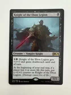 Knight of the Ebon Legion MTG Magic the Gathering Card NM Near Mint M20 - Image 1