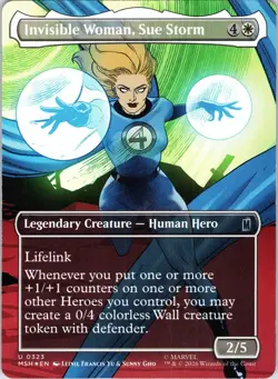 Invisible Woman, Sue Storm (Borderless) 323 Marvel Super Heroes Foil NM - Image 1