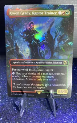 Owen Grady, Raptor Trainer Jurassic World Collection MTG Rare 0016 Foil - Image 1
