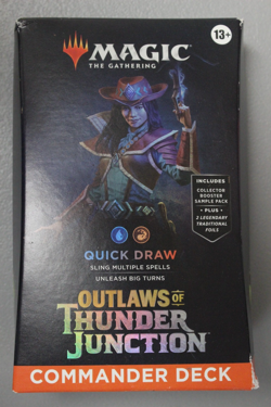 MTG Outlaws of Thunder Junction Quick Draw Commander Deck Sealed Damaged Box - Image 1