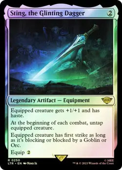 Magic MTG Sting, the Glinting Dagger Foil NM Universes Beyond: The Lord of th... - Image 1