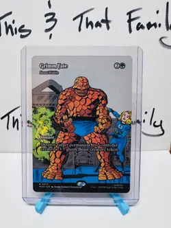 NM Borderless Grimm Fate, MTG, Super Heroes, Magic the Gathering, - Image 1