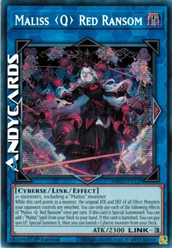MALISS <Q> RED RANSOM • (Rosso) • Segreta Prismatica • MP25 EN125 • 1Ed • Yugioh - Image 1