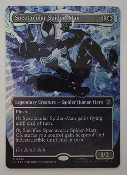 Spectacular Spider-Man #0235 Borderless Textured Foil MTG Marvel's Spider-Man - Image 1