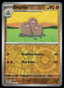 Dugtrio 051/165 Uncommon 151 Pokemon Reverse Holo Near Mint - Image 1
