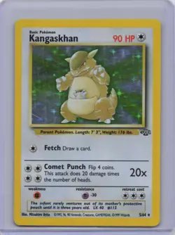 Kangaskhan 5/64 Rare Jungle Pokemon Unlimited Holo Heavily Played - Image 1