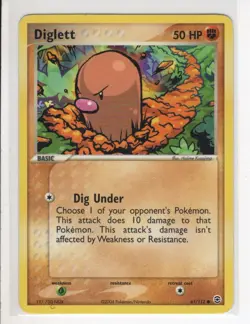 DIGLETT XY FIRERED & LEAF GREEN SET POKEMON CARD 61/112 LP - Image 1
