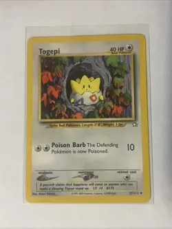 Togepi 51/111 Neo Genesis Regular Wotc Pokemon Card Lp - Image 1