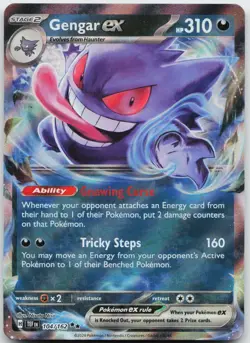 Gengar ex 104/162 Double Rare Temporal Forces Holo Near Mint - Image 1