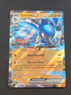Lucario ex (Prismatic Evolutions Stamp) Double Rare 51/131 Pokemon TCG e10 - Image 1