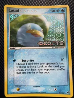 Lotad (35/107)(Stamped) [EX: Deoxys] Heavily Played/DMG Reverse Holofoil Pokemon - Image 1