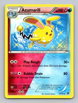 Azumarill 77/114 Uncommon Steam Siege Pokemon Lightly Played - Image 1