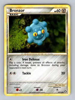 Bronzor 58/102 Common HGSS Triumphant Pokemon Lightly Played - Image 1