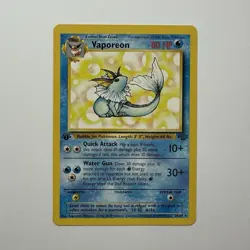 Pokemon 1st Edition Jungle Vaporeon 28/64 WOTC 1999 Non-Holo NM Vintage - Image 1