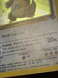 Pokemon Jungle Kangaskhan 5/64 Holo Rare MP - Image 4
