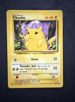 Pokemon Base Set Unlimited Pikachu 58/102 - LP - Image 1
