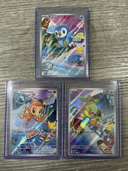 Pokemon TCG First Partner Illustration Collection Series 1 Gen 4 Sinnoh Starters - Image 1