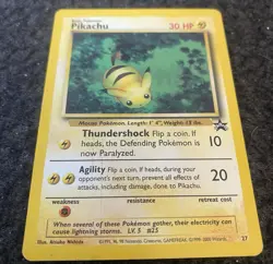Pikachu 27/53 Pokemon TCG WOTC Promo Card - Vintage Black Star Promo NM - Image 1