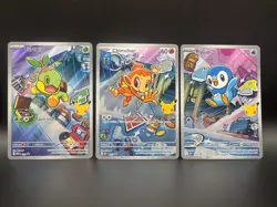 Pokemon First Partner Illustration Collection Series 1 Sinnoh Gen 4 Starter Set - Image 1