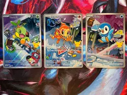 Pokemon First Partner Illustration Series 1 Gen 4 Sinnoh Starters NEAR MINT - Image 1