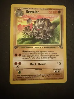 Pokemon Fossil 1st Edition Geodude, Graveler, Golem Lot Non Holo NM- - Image 4