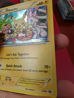 Pikachu XY95 Holo Promo Full Art Pokemon Card Near Mint Condition - Image 3