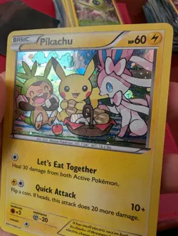 Pikachu XY95 Holo Promo Full Art Pokemon Card Near Mint Condition - Image 4