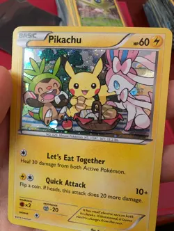 Pikachu XY95 Holo Promo Full Art Pokemon Card Near Mint Condition - Image 5