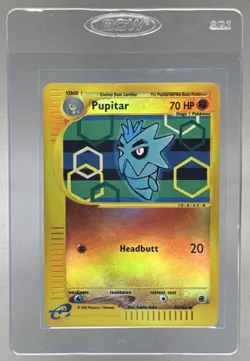 Pupitar 2002 Pokemon Expedition Set #90 Reverse Holo - Image 1