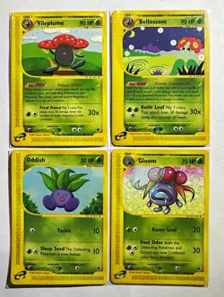 Pokemon TCG Expedition E-Reader Oddish, Gloom, Vileplume, Bellossom (Aquapolis) - Image 1