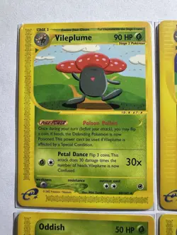 Pokemon TCG Expedition E-Reader Oddish, Gloom, Vileplume, Bellossom (Aquapolis) - Image 2