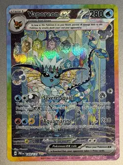 Pokemon TCG Vaporeon ex 149/131 SV Prismatic Evolutions SIR Full Art Holo NM - Image 1