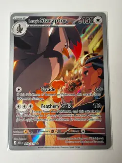 Larry's Staraptor 249/217 Illustration Rare Ascended Heroes Pokemon Holo NM - Image 1