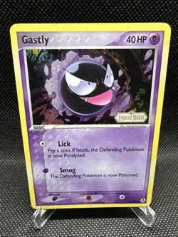 Pokemon Card - Gastly Legend Maker 52/92 Reverse Holo Stamped NM SWIRL - Image 1