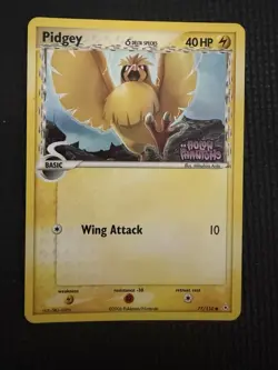 PIDGEY DELTA SPECIES 77/110 STAMPED HOLON PHANTOMS POKEMON REVERSE HOLO LP+ - Image 1