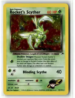 Rocket's Scyther [G1 - 013/132] Holo Rare Gym Heroes EN LP - Image 1