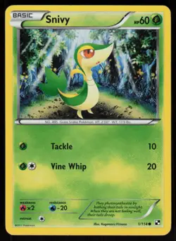 Snivy (Cosmos Holo) 001/114 Promo Miscellaneous Cards & Products Pokemon LP - Image 1
