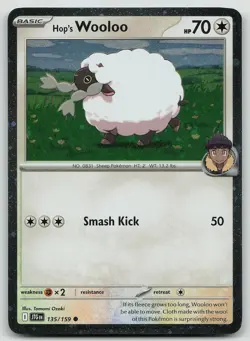 Pokemon Hop's Wooloo (Cosmos Holo) 135/159 Miscellaneous Cards & Products NM - Image 1