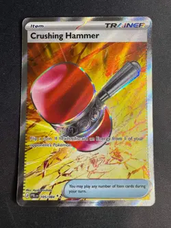 Crushing Hammer 105/084 Pitch Black Ultra Rare Full Art Pokemon Card TCG NM - Image 1