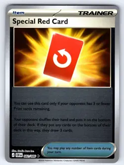 Special Red Card 082/086 Uncommon Chaos Rising Pokemon Reverse Holo Near Mint - Image 1